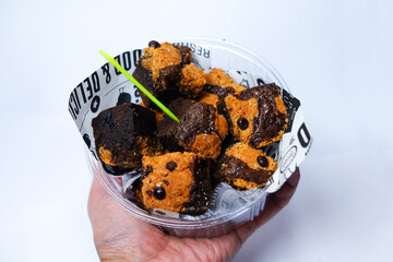 chocolate brownies and chocolate chips