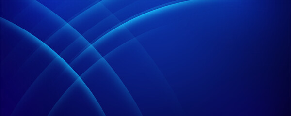 Fototapeta premium Glowing curved lines technology blue background