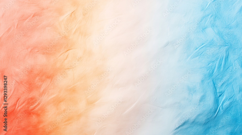 Poster soft gradient fabric background with warm and cool color blend