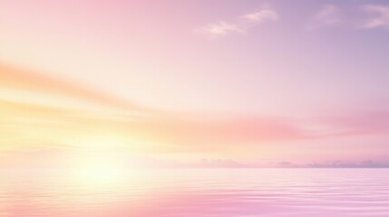 Naklejka premium A pastel sunset gradient background, with warm golden hues fading into soft pink and gentle lilac, creating a peaceful and elegant atmosphere.
