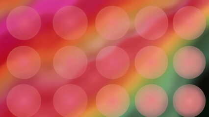 Abstract Colorful Bokeh Background with Soft Pink, Orange, and Green Circles