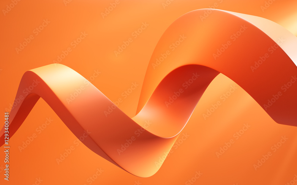Poster Abstract flowing curve lines background, 3d rendering.