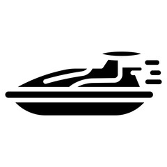 Naklejka premium Hovercraft Vector Icon