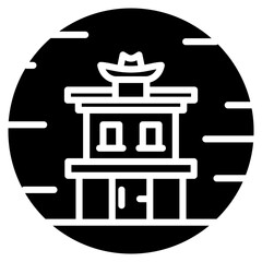 Western Town Vector Icon