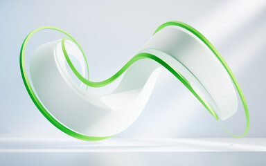 Abstract flowing curve lines background, 3d rendering.