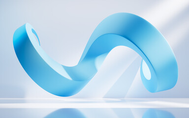 Abstract flowing curve lines background, 3d rendering.
