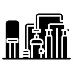 Water Treatment Plant Vector Icon