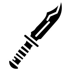 Combat Knife Vector Icon