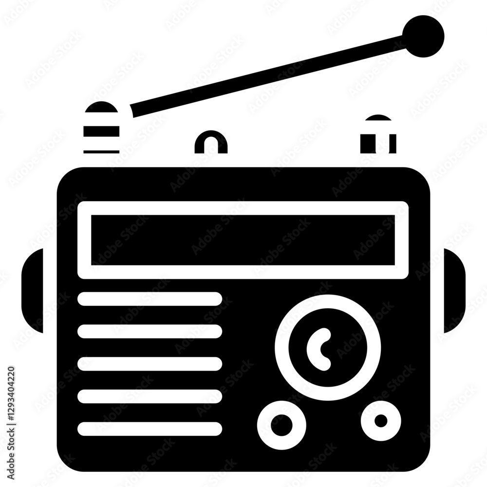 Poster dispatch radio vector icon