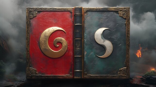 Fantasy Book Cover, Dual Sides, Mysterious Setting