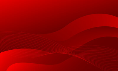 Red abstract wavy background. Eps10 vector