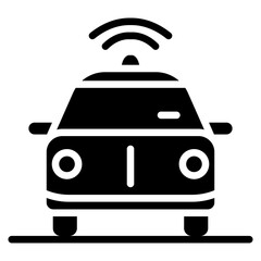 Self driving Car Vector Icon