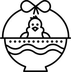 chick icon isolated on white background