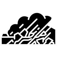 Debris Flow Vector Icon