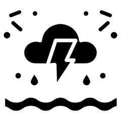 Flash Flood Vector Icon