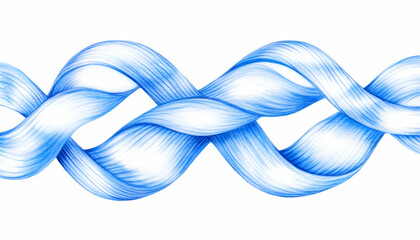 Abstract design, blue ribbons, graphic art, background