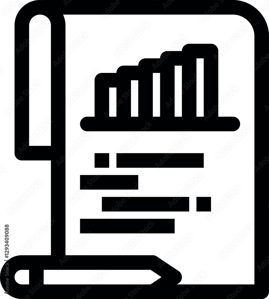 Poster document vector icon isolated on white background. file copy icon for web and application
