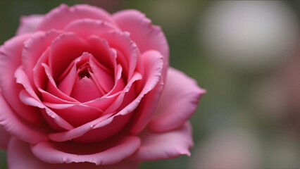 Close-up of a Delicate Pink Rose Blossom