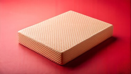 ensolite foam pad for yoga practice, on red background