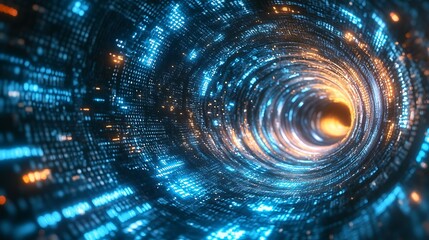 Digital vortex swirling through cyberspace