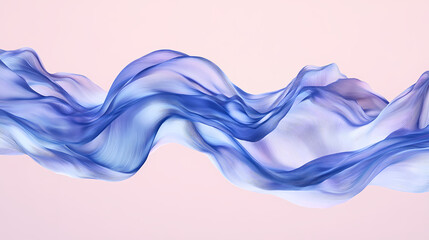Fototapeta premium Abstract blue waves on pink background