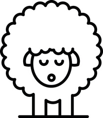 sheep icon or logo isolated sign symbol vector illustration - high quality black style vector icons