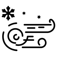 Snowstorm Vector Icon