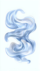 Abstract Flowing Light Blue Fabric