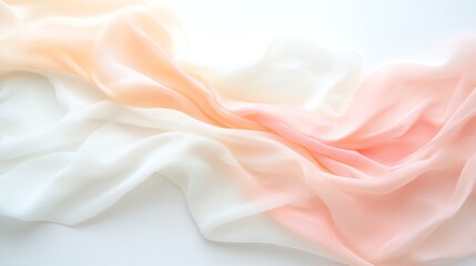 Soft elegant fabric in pastel shades of pink and cream, creating a gentle and serene visual texture.