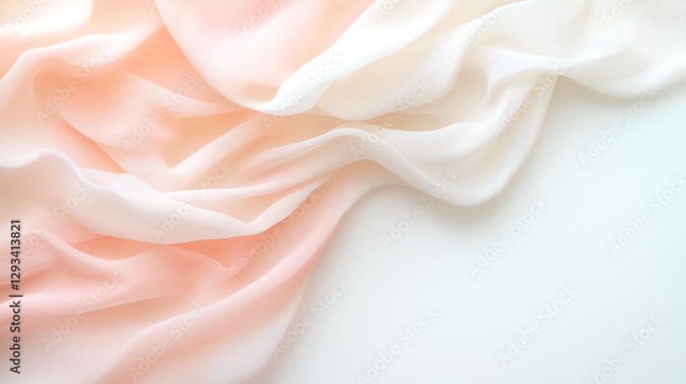 Aufkleber soft pastel-colored fabric flowing gently, creating a smooth and elegant texture for a delicate, art