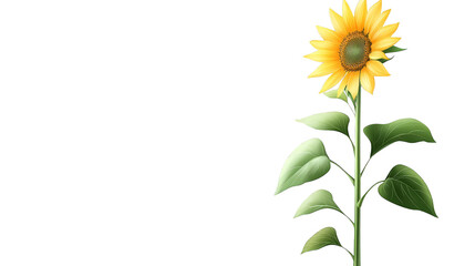 Vibrant sunflower blossom on a blue and green background, captivating closeup