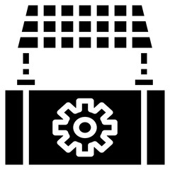 Solar Battery Storage Vector Icon
