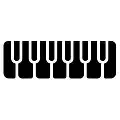 Musical Keyboard Vector Icon
