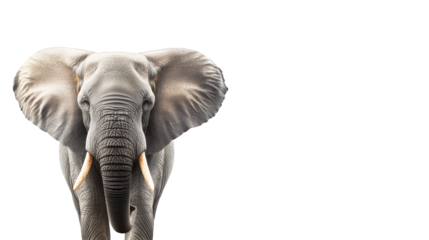 Majestic elephant portrait, gentle giant against a vibrant geometric wall of green and blue squares