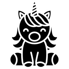 Unicorn Plush Vector Icon