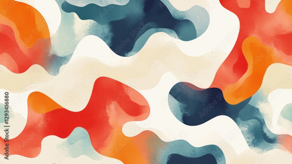 Poster abstract colorful wave pattern design
