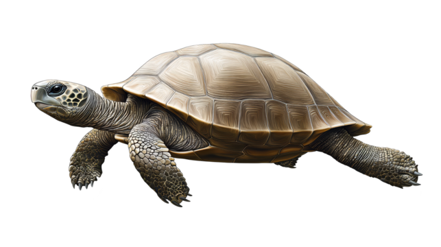 Colorful turtle adventure, reptile's journey across a vibrant background