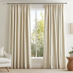 Elegant window curtains cozy living room interior design bright atmosphere inviting view home decor inspiration