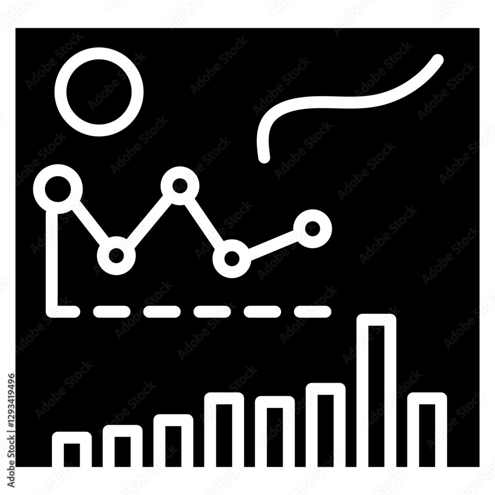 Poster learning analytics vector icon