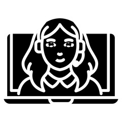 Online Tutor Vector Icon