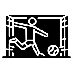 Soccer Penalty Kick Vector Icon