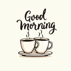 cup of coffee and good morning wish