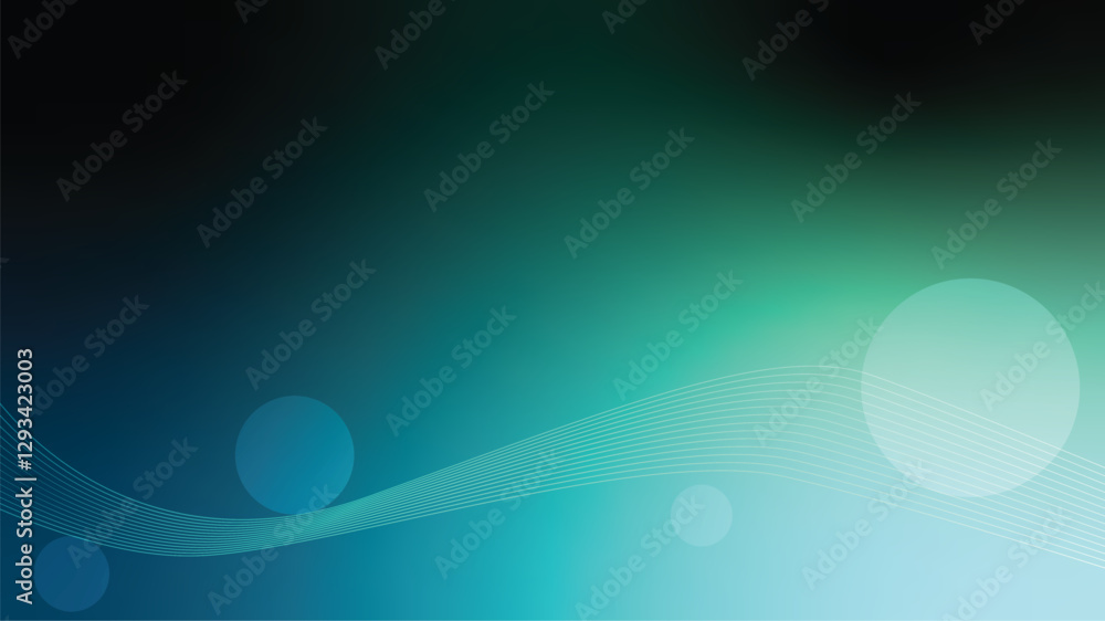 Poster blurry blue atmosphere with flowing lines and bokeh background