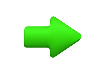 A vivid green arrow pointing left, suitable for indicating direction or emphasis.