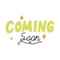 Funky Coming Soon Handdrawn Clipart