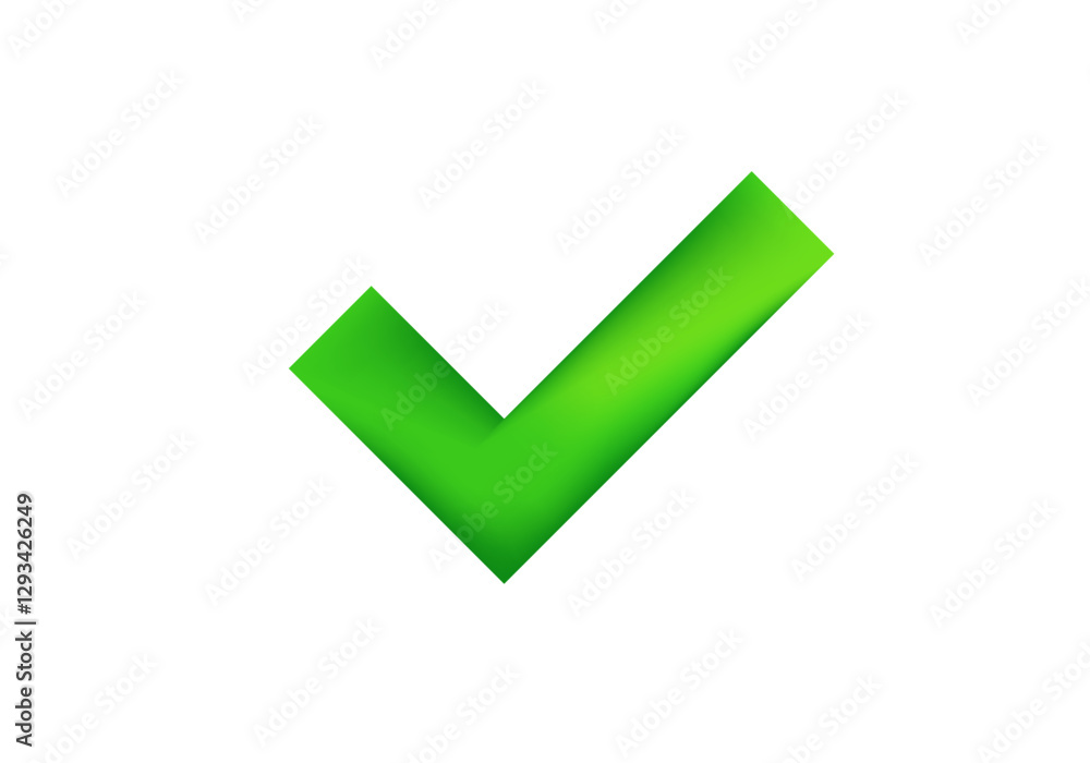 Poster simple green checkbox icon symbolizing task completion, approval, and confirmation.