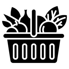 Organic Food Store Vector Icon