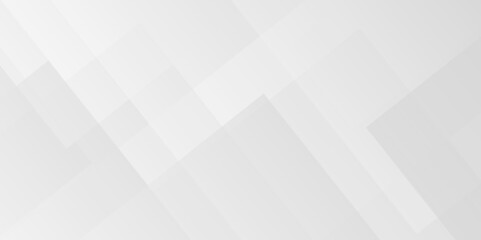 White and gray overlap triangle geometric technology pattern. minimal rectangle randomly arranged white lines transparent web square background layers. overlapping presentation design.