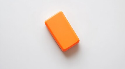 Orange eraser on white 