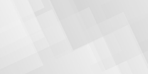 Abstract white and gray overlap triangle geometric technology pattern. minimal rectangle randomly white lines transparent web square background layers. overlapping presentation design.	
